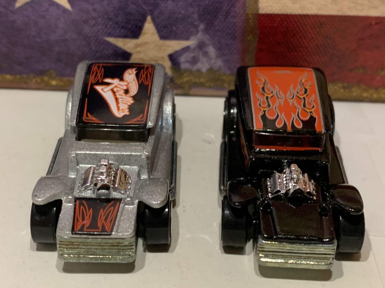 HOT WHEELS THE DEMON X2. 2001 BLACK/RED & 2002 SILVER /SP5 REDLINES NICE