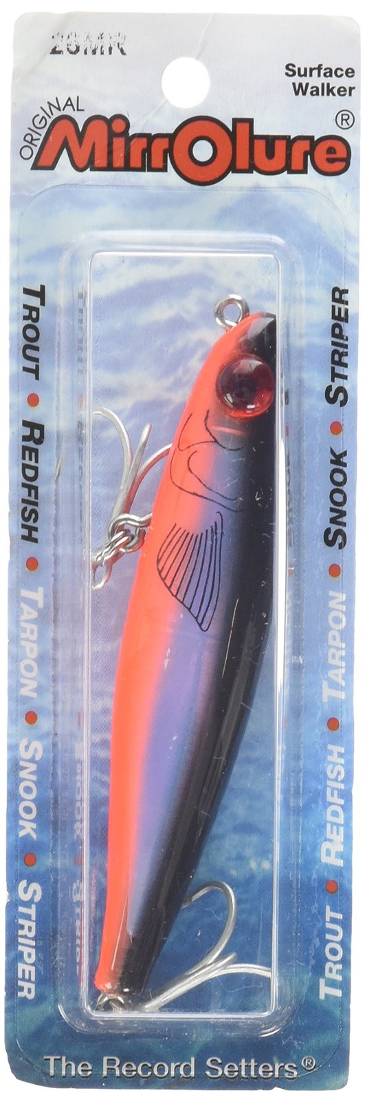 MirrOLure 26MR-808 Mirromullet XL Surface Walker Black Bk/Org/Silver 3.5in 1/2oz