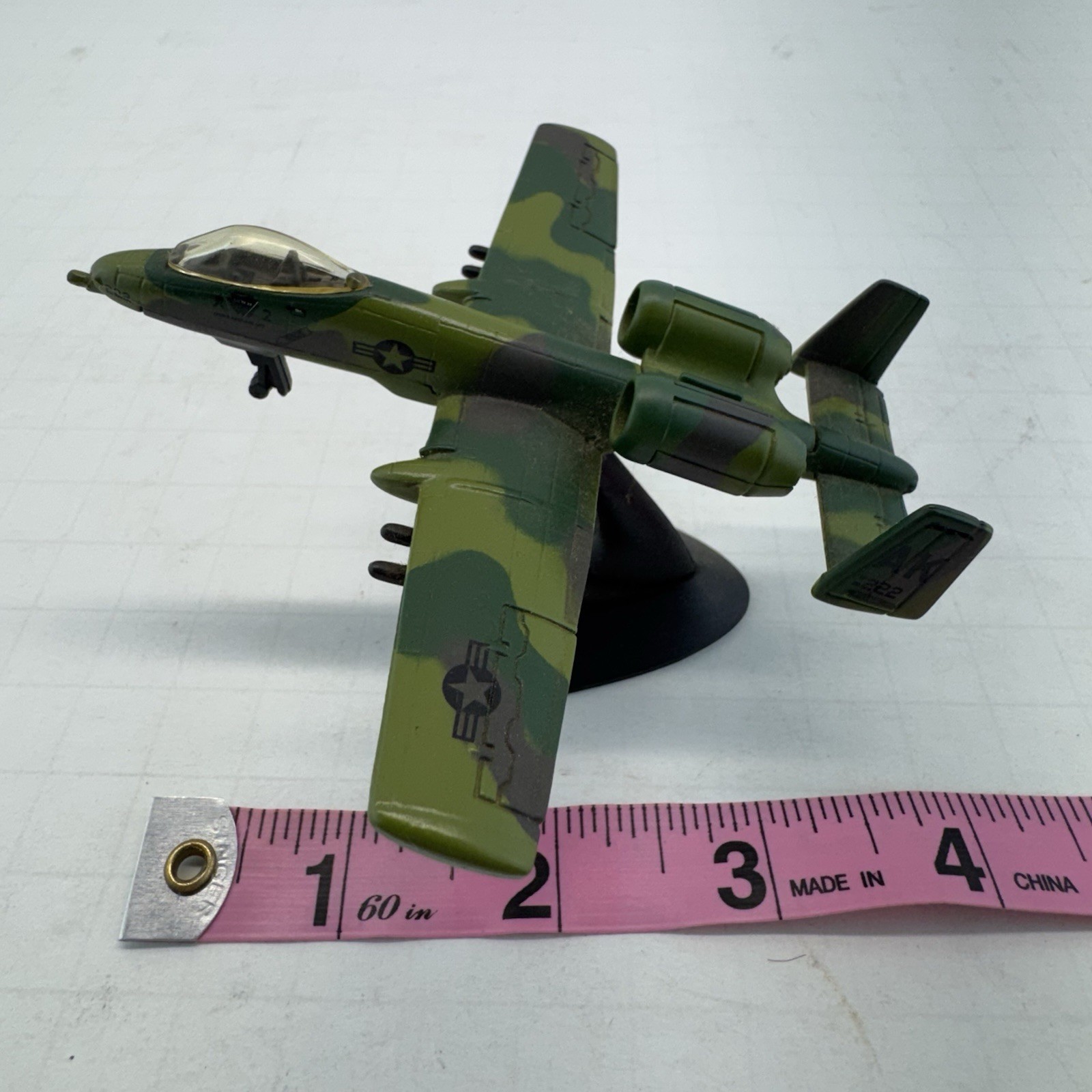 Maisto A-10 A Thunderbolt II Metal And Vintage Plastic Toy Plane Green Camo