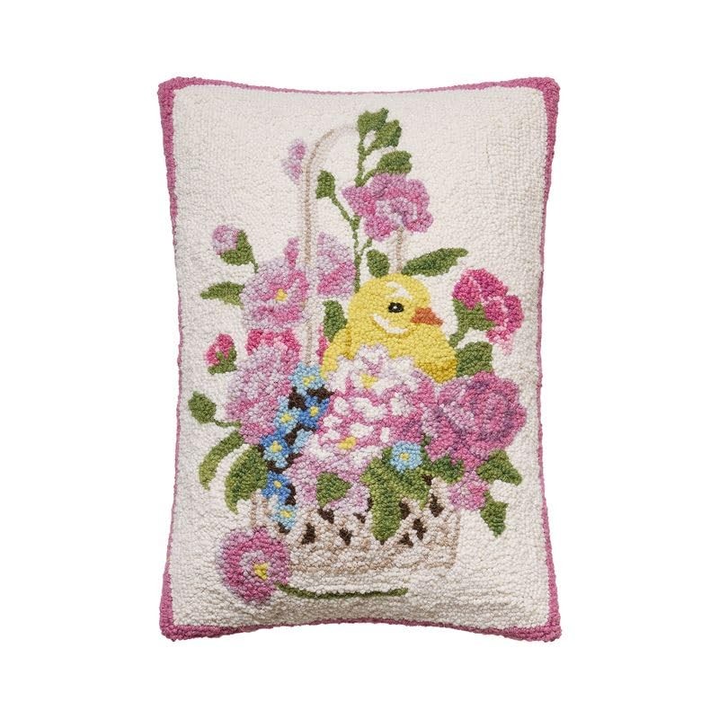 Peking Handicraft Chick Hook Pillow, 14 X 20-Inch, Multicolor