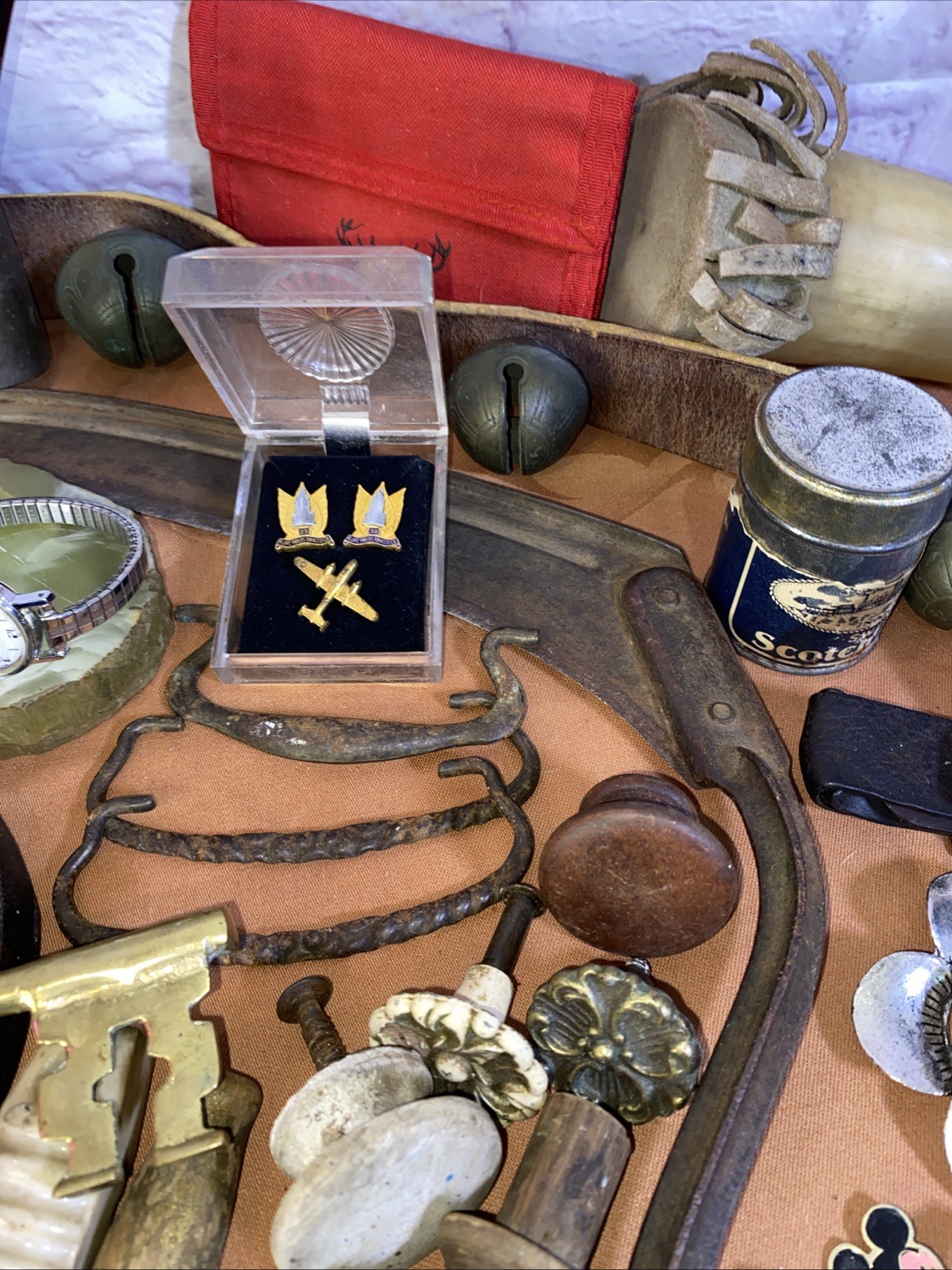 Vintage Junk Drawer Lot 1800’s 1900’s Sterling Silver WW1 Victorian