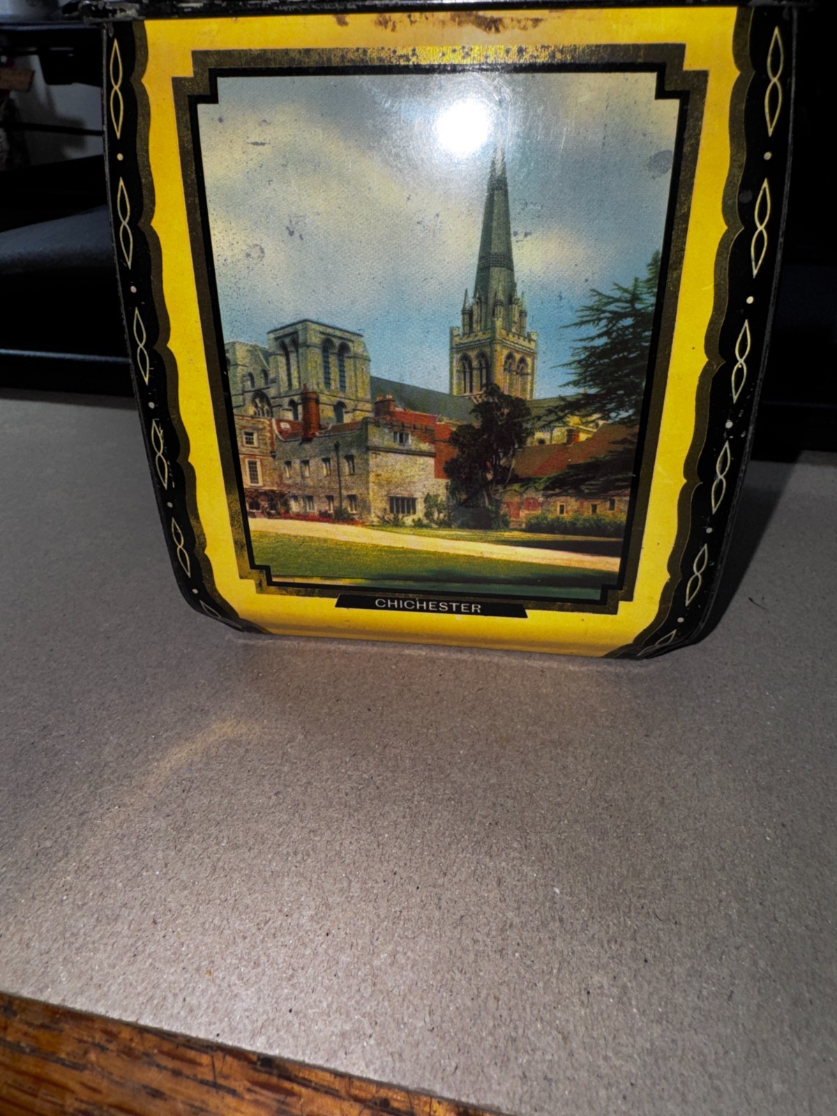 COOL COLLECTABLE Vintage Edward Sharp Lidded Tin Made in England Box 2 FH