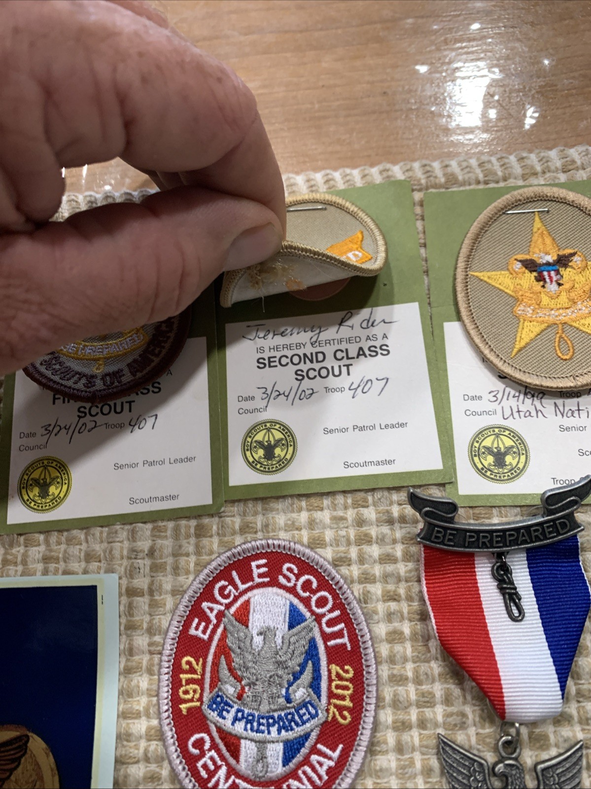 Junk Drawer BSA Complete Eagle Scout All Ranks Cards Sash/Merit Badges And More