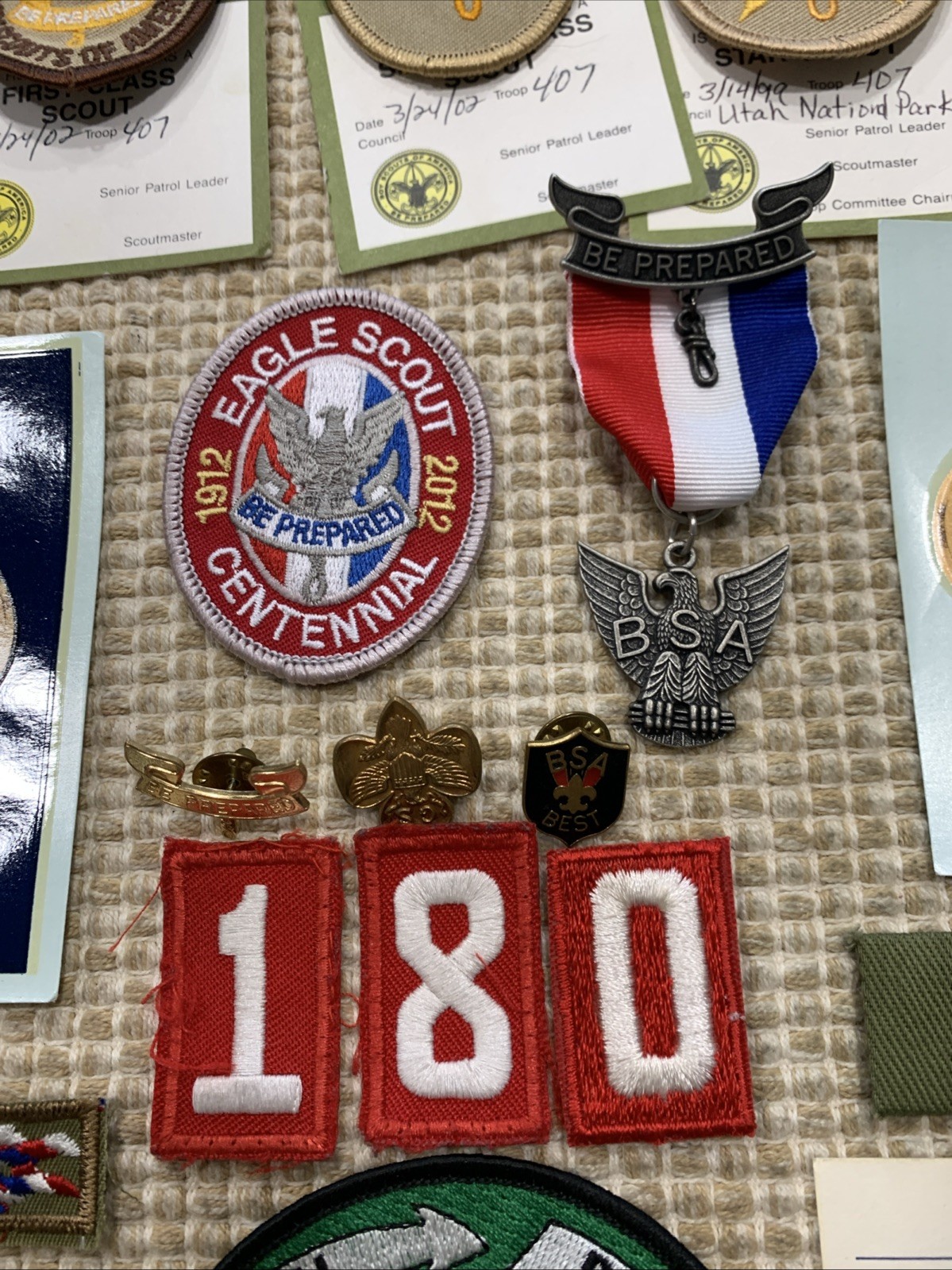 Junk Drawer BSA Complete Eagle Scout All Ranks Cards Sash/Merit Badges And More