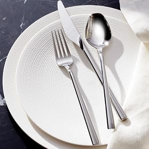 Haveson 65-Piece Flatware Set, 10.15 LB, Metallic
