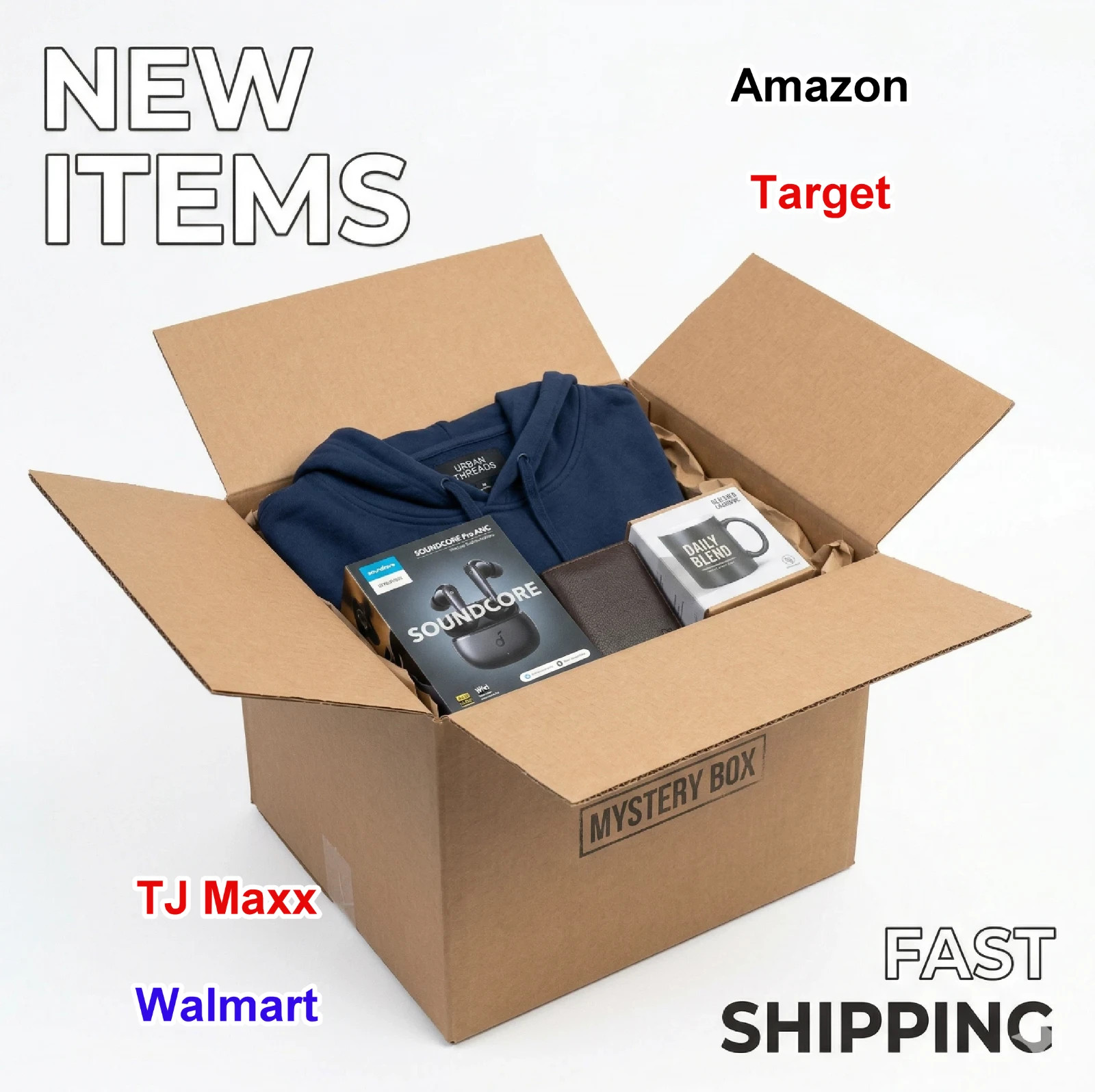 Premium Mystery Box New Retail Merchandise Surprise Bundle Assorted Items