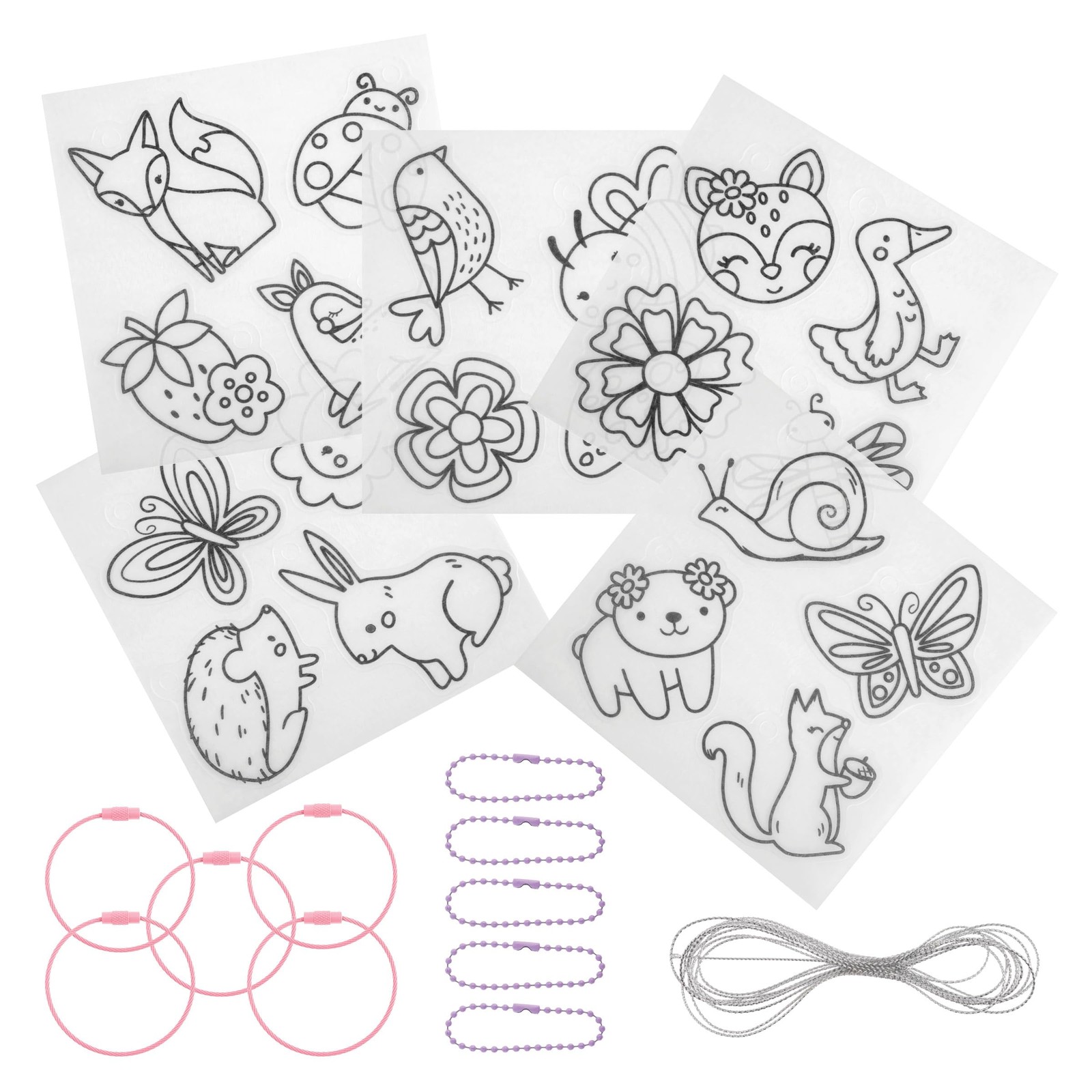 Stephen Joseph DIY Shrinking Art Kit 20 Piece Plastic Charms Garden Crafts