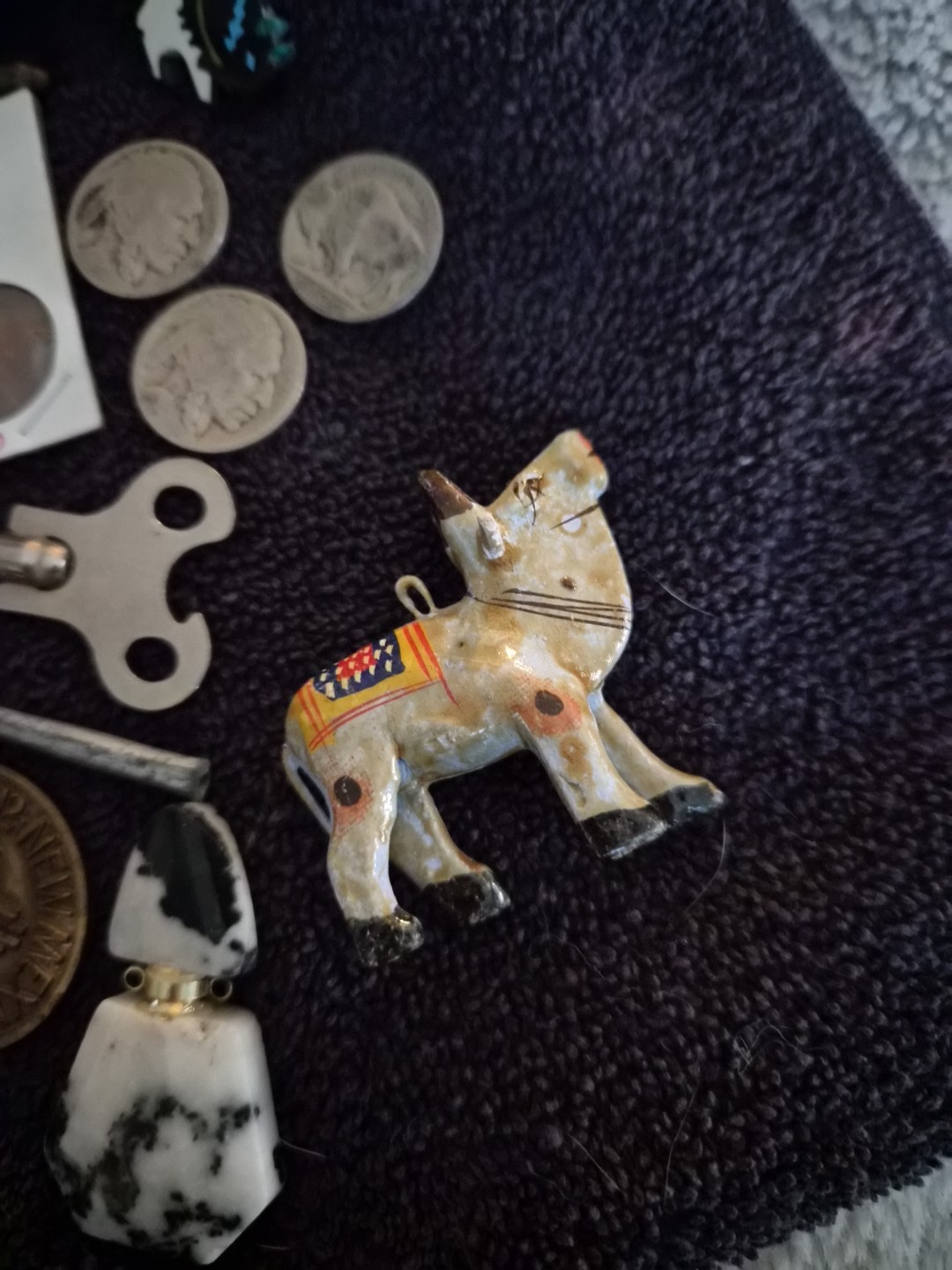 Vintage Junk Drawer – Coins, Arrowheads, Fossils, Knives Compass, & Collectibles