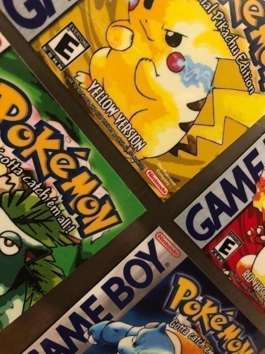 Pokemon fridge magnets original game boy box art