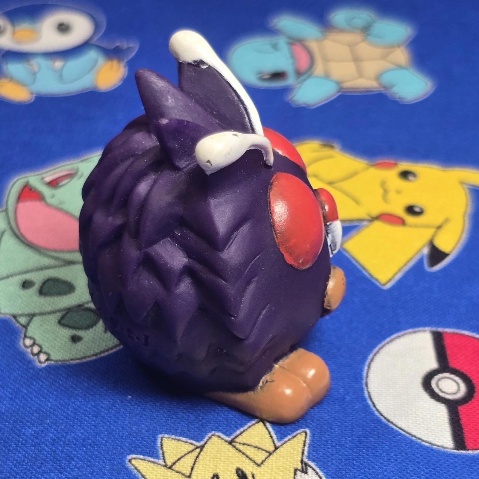 Pokemon Venonat Dark Figure Finger Puppet 1997 Bandai Nintendo PVC Vintage US