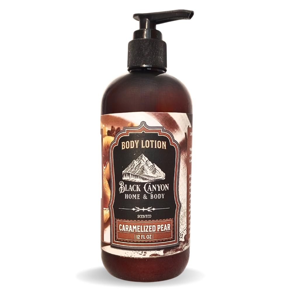 Black Canyon Caramelized Pear Body Lotion 12oz Lanolin Jojoba Oil