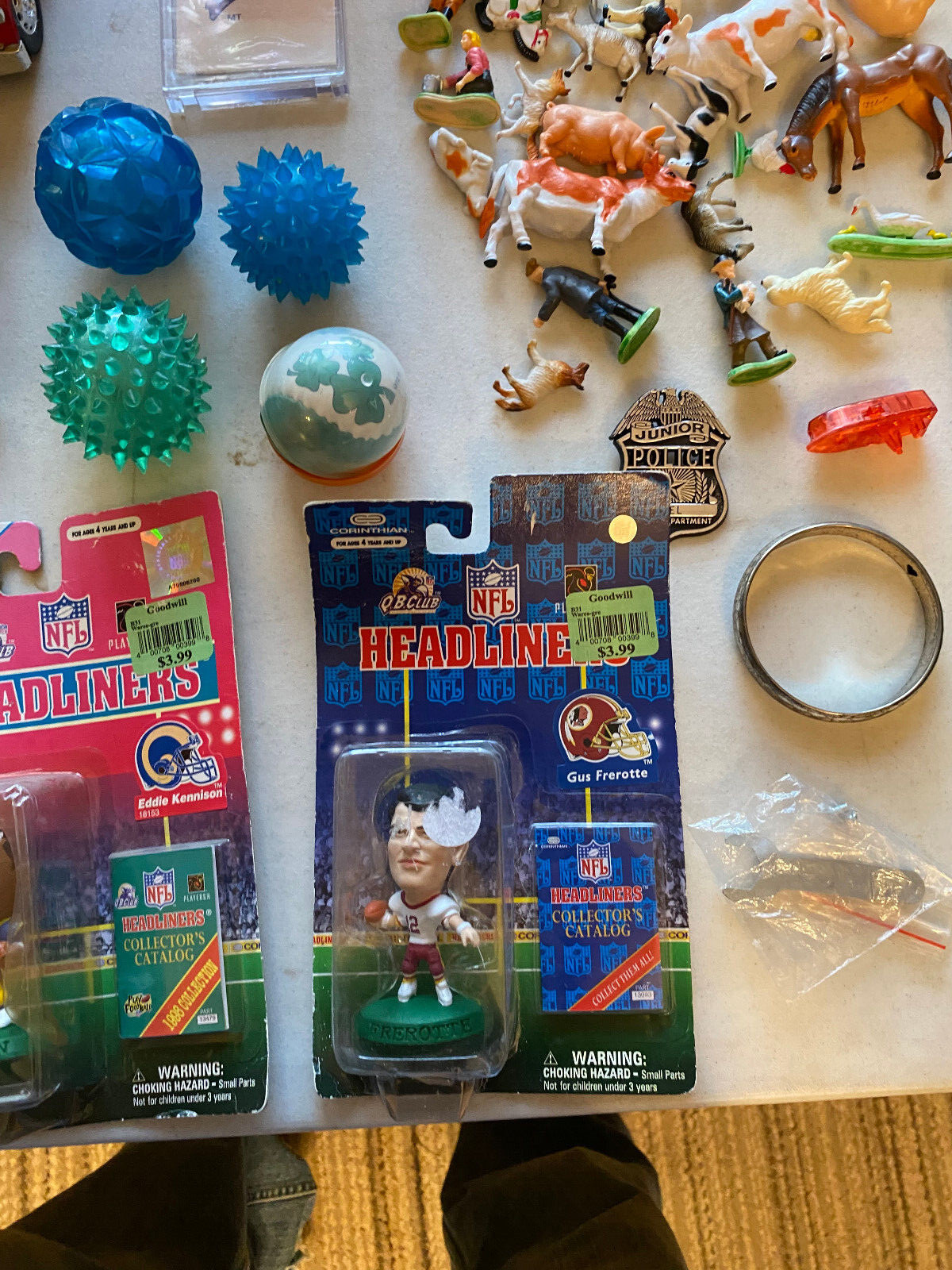 Huge Junk Drawer Toy Games Car Tractors Semi Blocks Figures NFL Stuff Lot Bundle