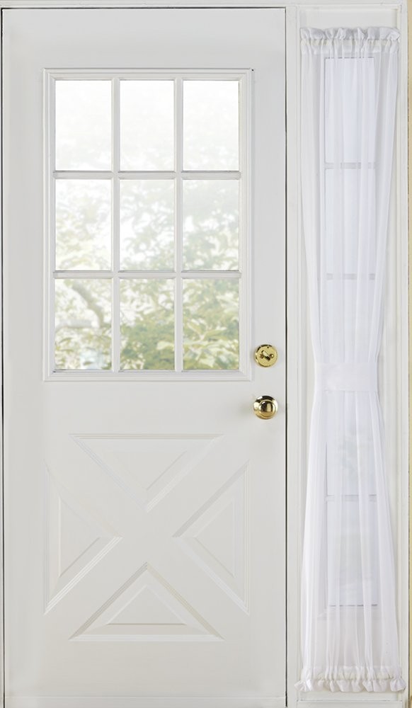 Stylemaster Elegance Sheer Voile Sidelight, 30″ x 40, White,Curtains & Drapes