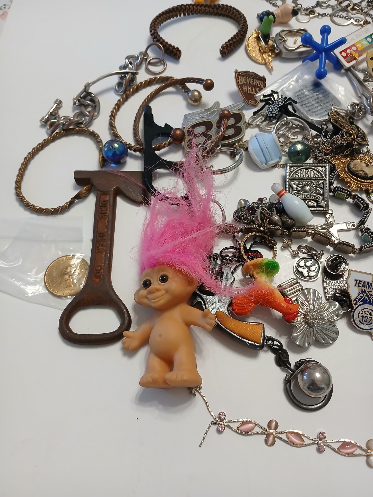 vintage estate junk drawer collection lot