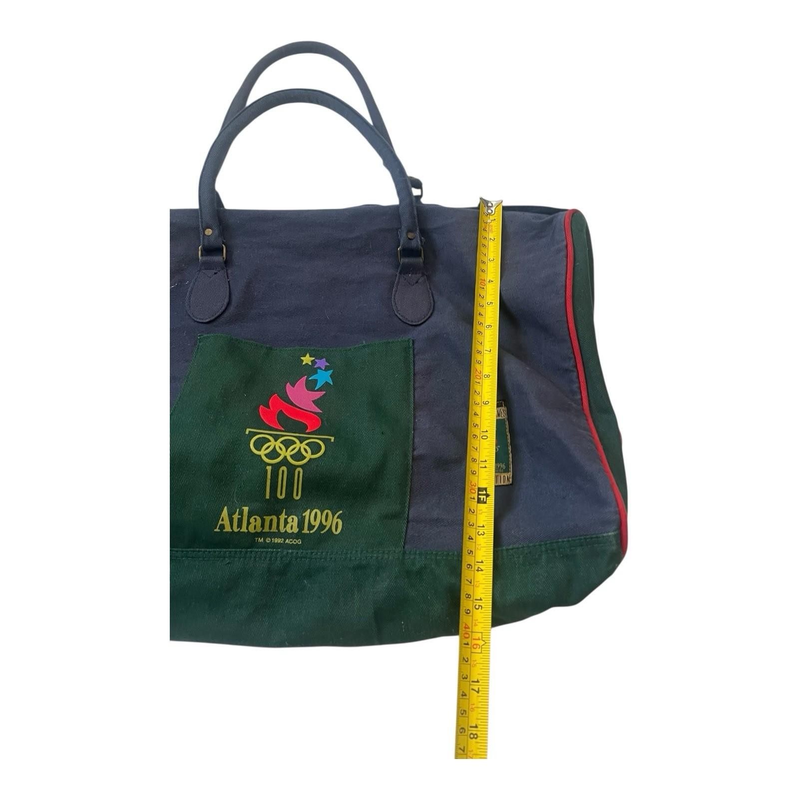 Vintage 1996 Atlanta Olympics Collection Canvas Multi Color Duffle Bag 16’X21’