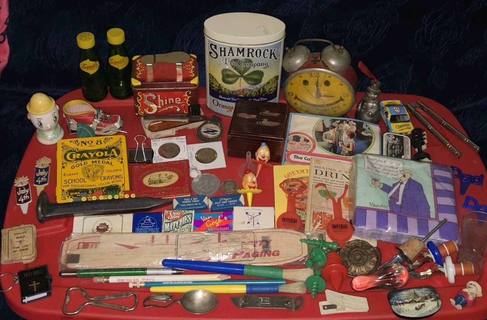 Grandpas Vintage Junk Drawer Lot~Random Misc Collectables Knick knacks & More