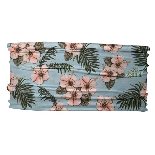 Karma Hibiscus Thin Fabric Headband, Light Blue Women’s Hair Scarf
