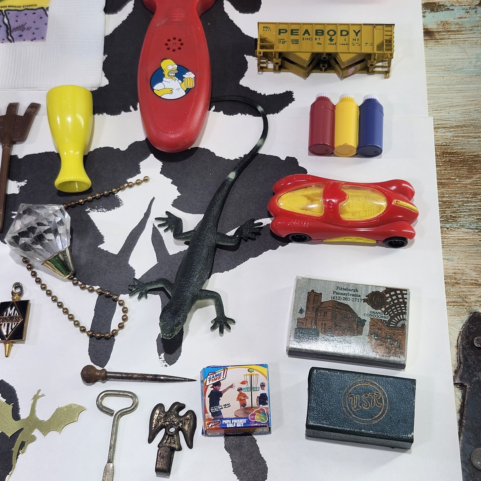Mixed Media Lot Assemblage Art Junk Drawer Lot Vintage to Now 50 pcs