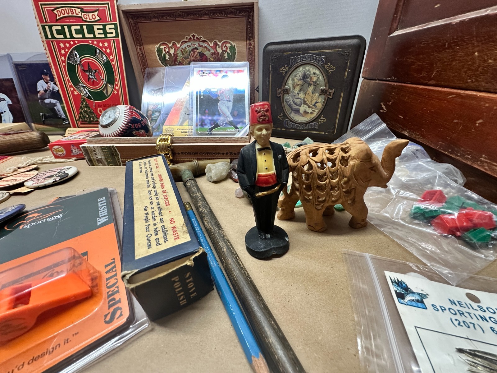 Junk Drawer Lot #5 – Random Antique Vintage Smalls – Coins Cards Jewelry Money