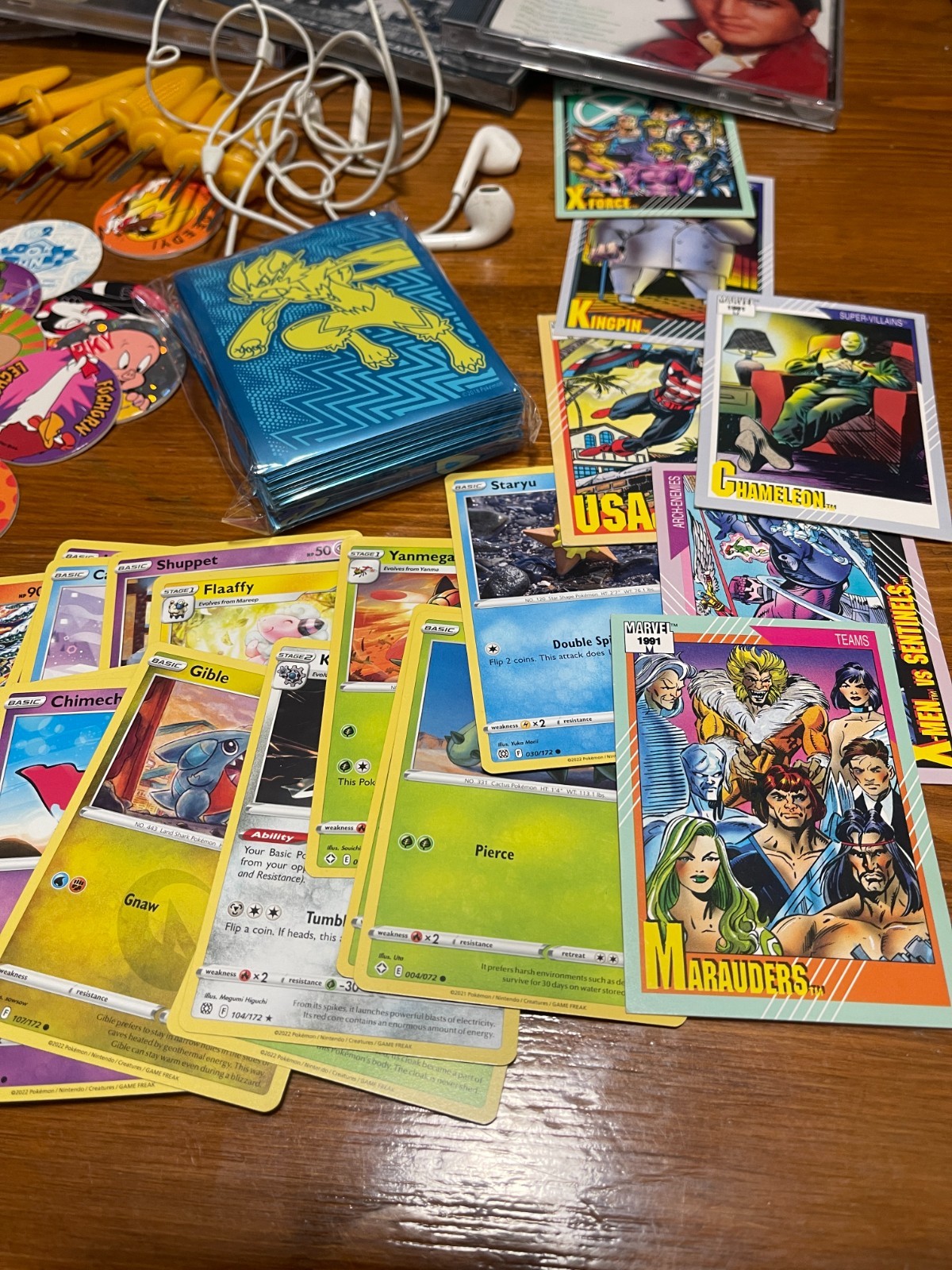 Vintage Junk Drawer Lot – PACKS, BASEBALL , BASKETBALL Cards, GPK, CDS, Pokémon