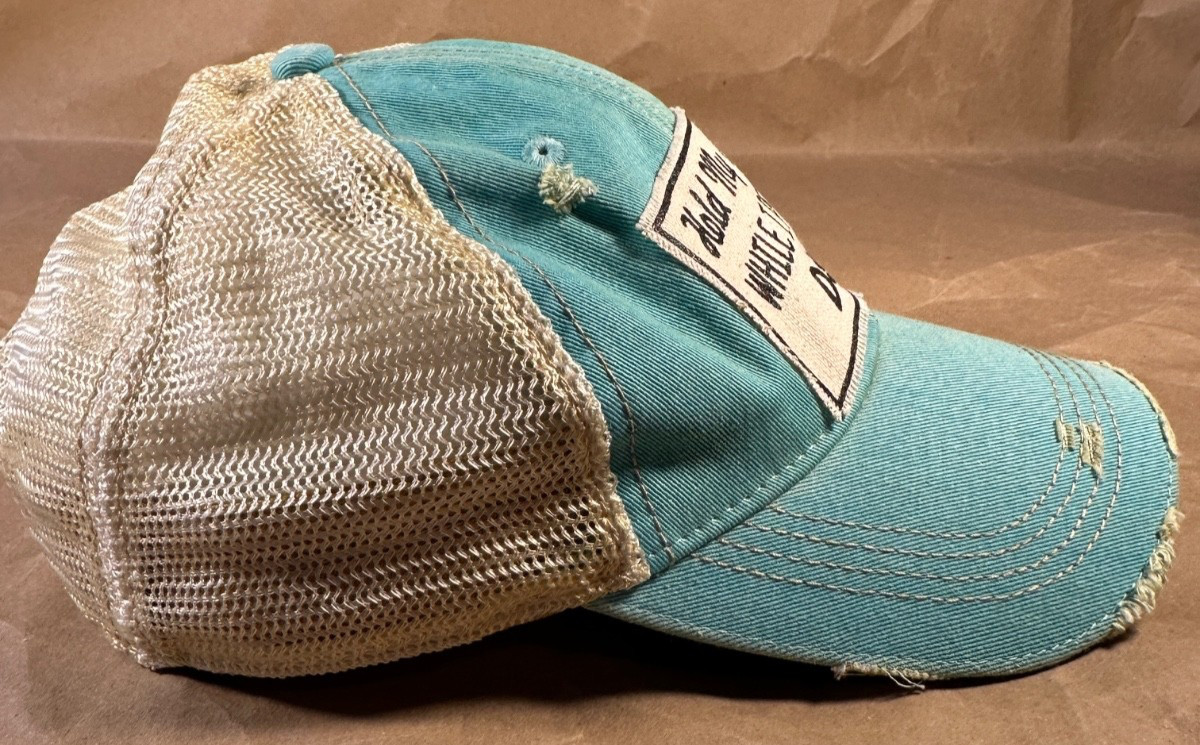 Vntg Life “Hold My Drink While I Pet This Do” Distressed Baseball Cap Unisex NEW