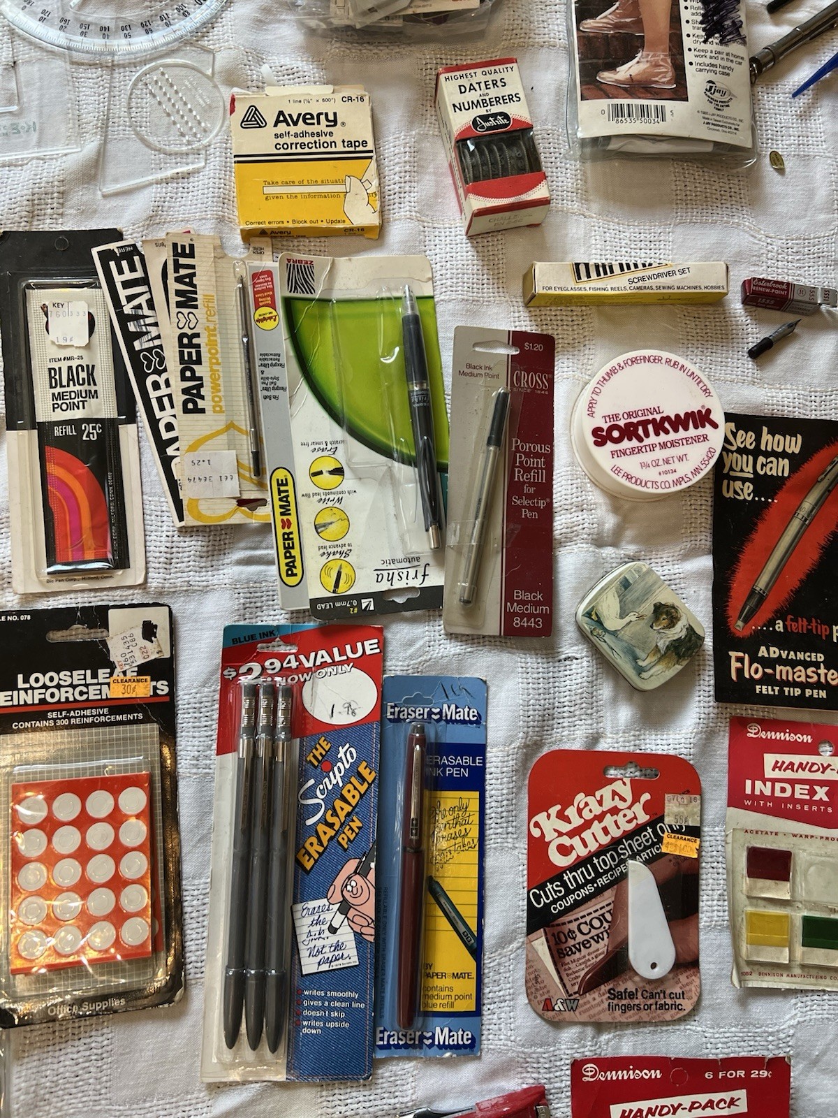 VINTAGE JUNK DRAWER LOT OF Home Office Type Items – 1970’s Tale Look ZOOM IN!!!
