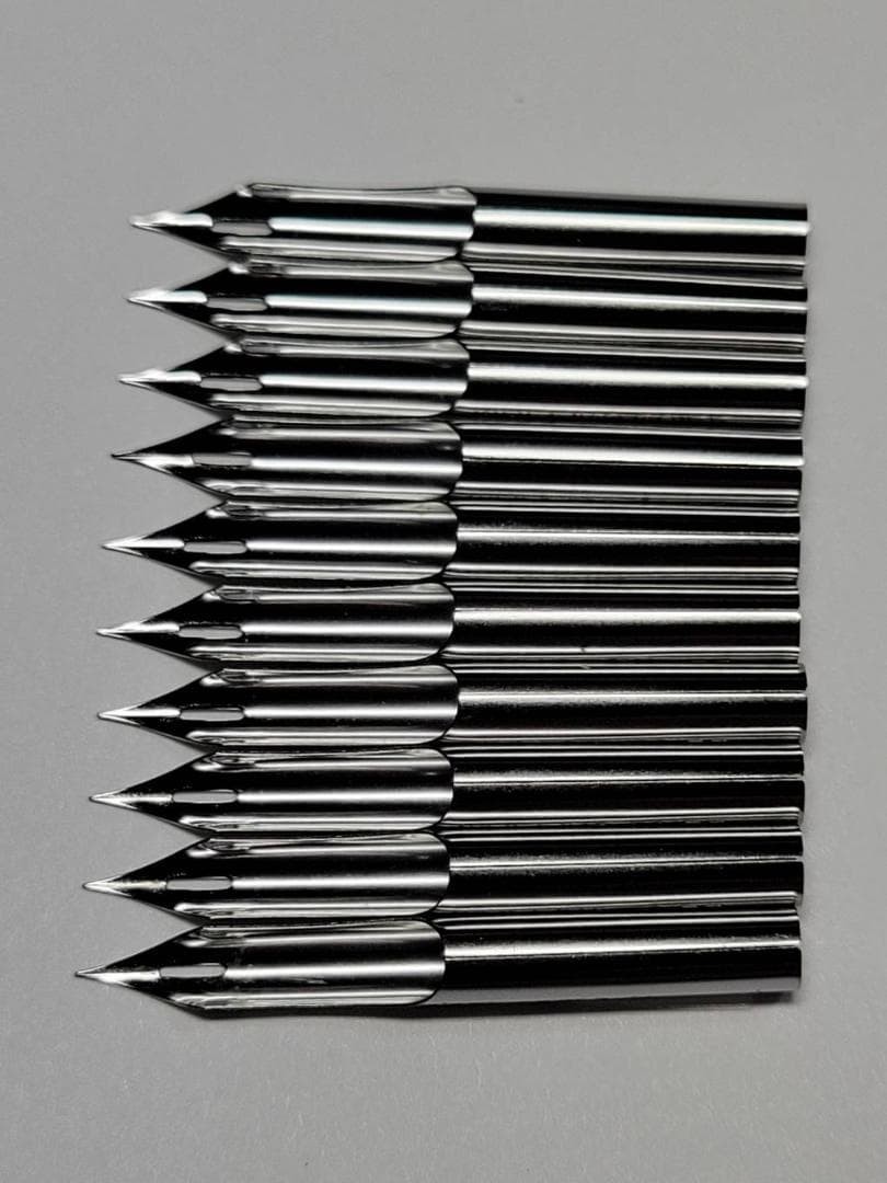 1.Replacement pen nibs [Nikko Maru Pen No. 659] Chrome, set of 10, zipper bag
