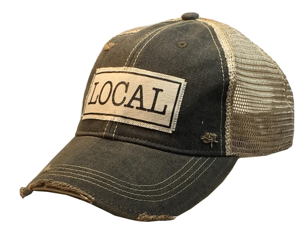VINTAGE LIFE Distressed Baseball Cap Funny Trucker Hat Unisex Black