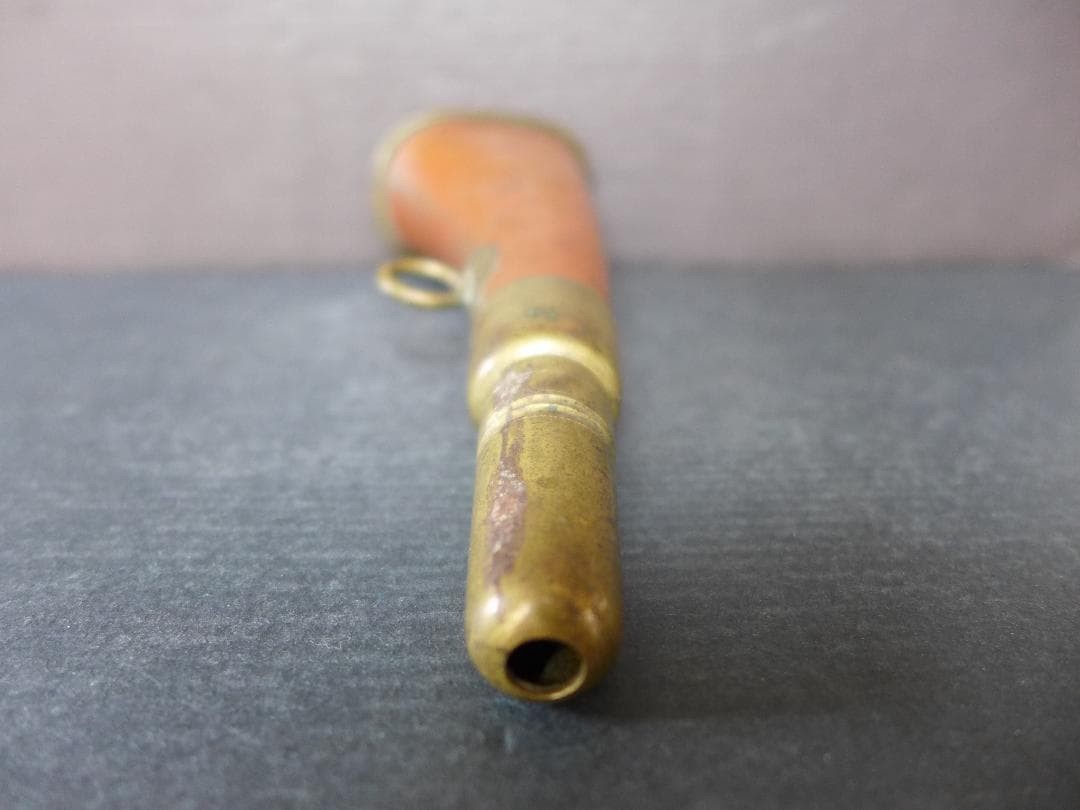 Period piece, old tofu shop’s trumpet, tofu seller’s trumpet, made of copper