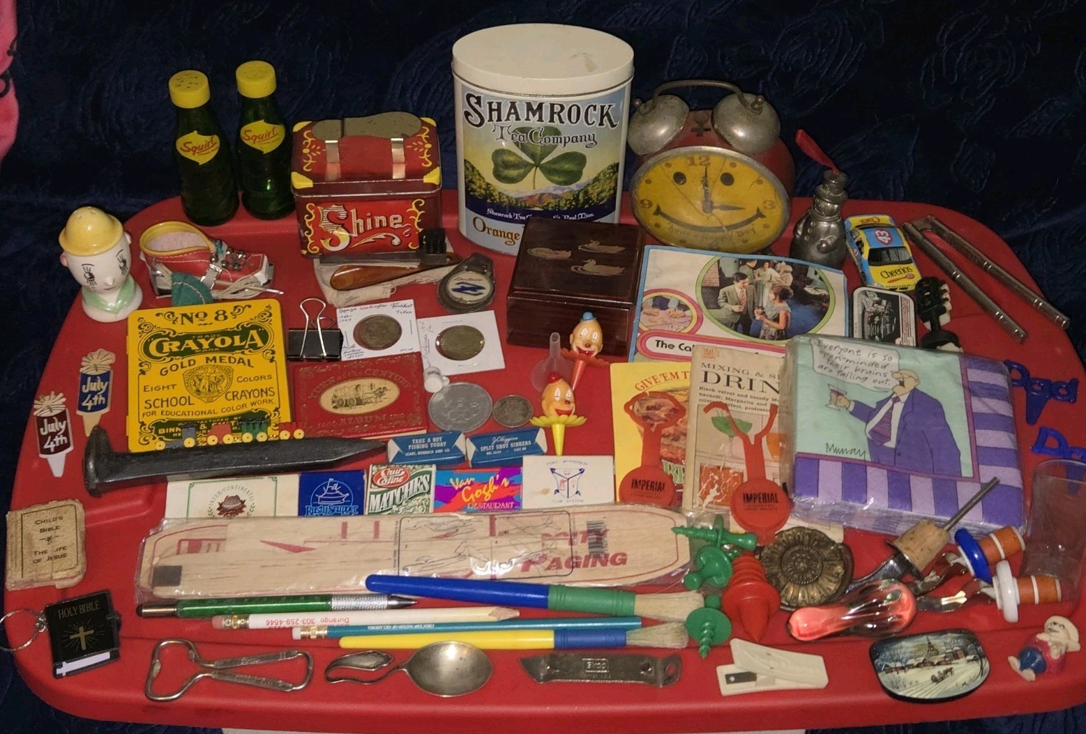 Grandpas Vintage Junk Drawer Lot~Random Misc Collectables Knick knacks & More