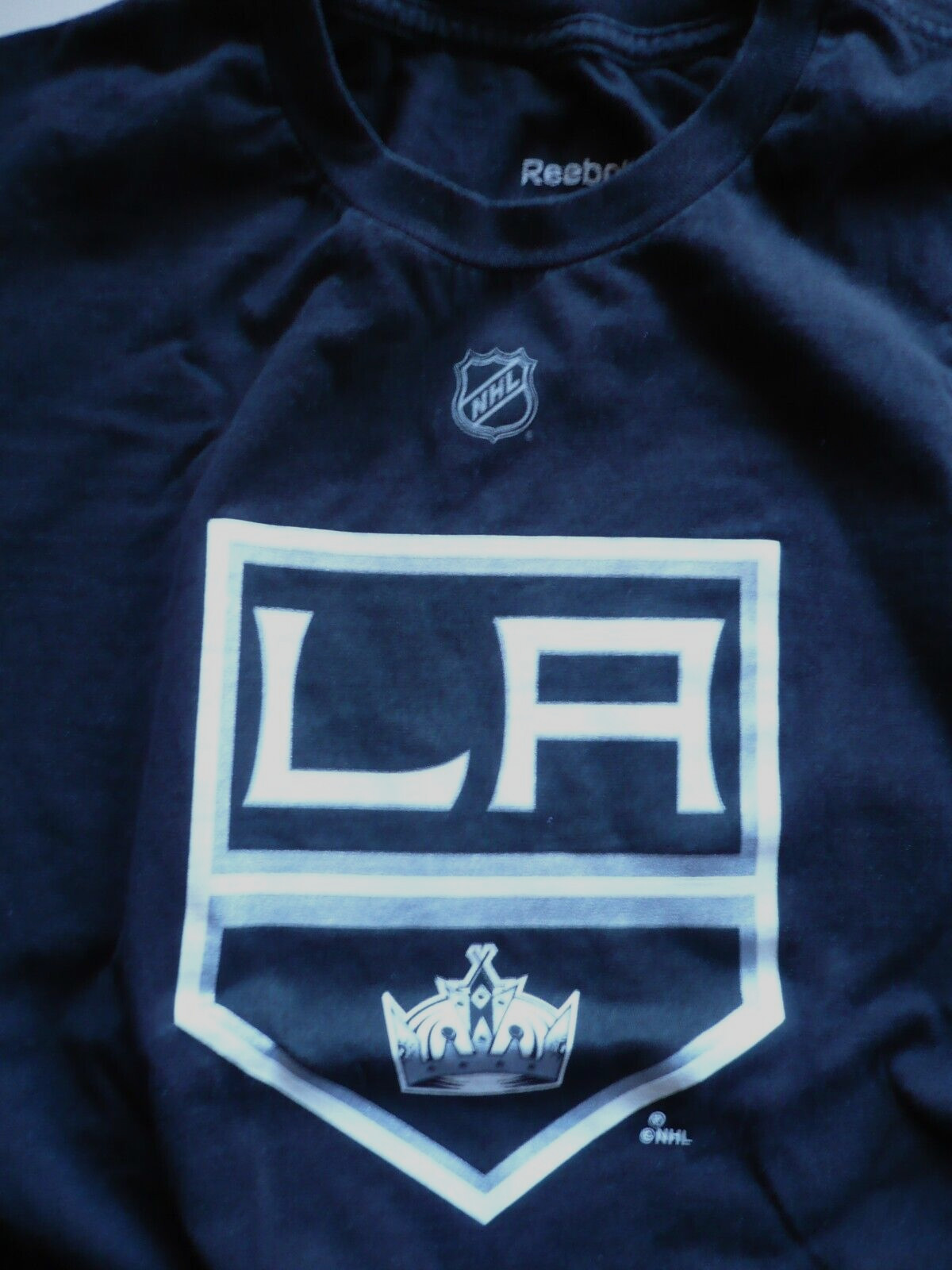 LA KINGS, NHL, QUICK 32 Design REEBOK T-Shirt YOUTH XL EG TG 18 Short Sleeve BLK