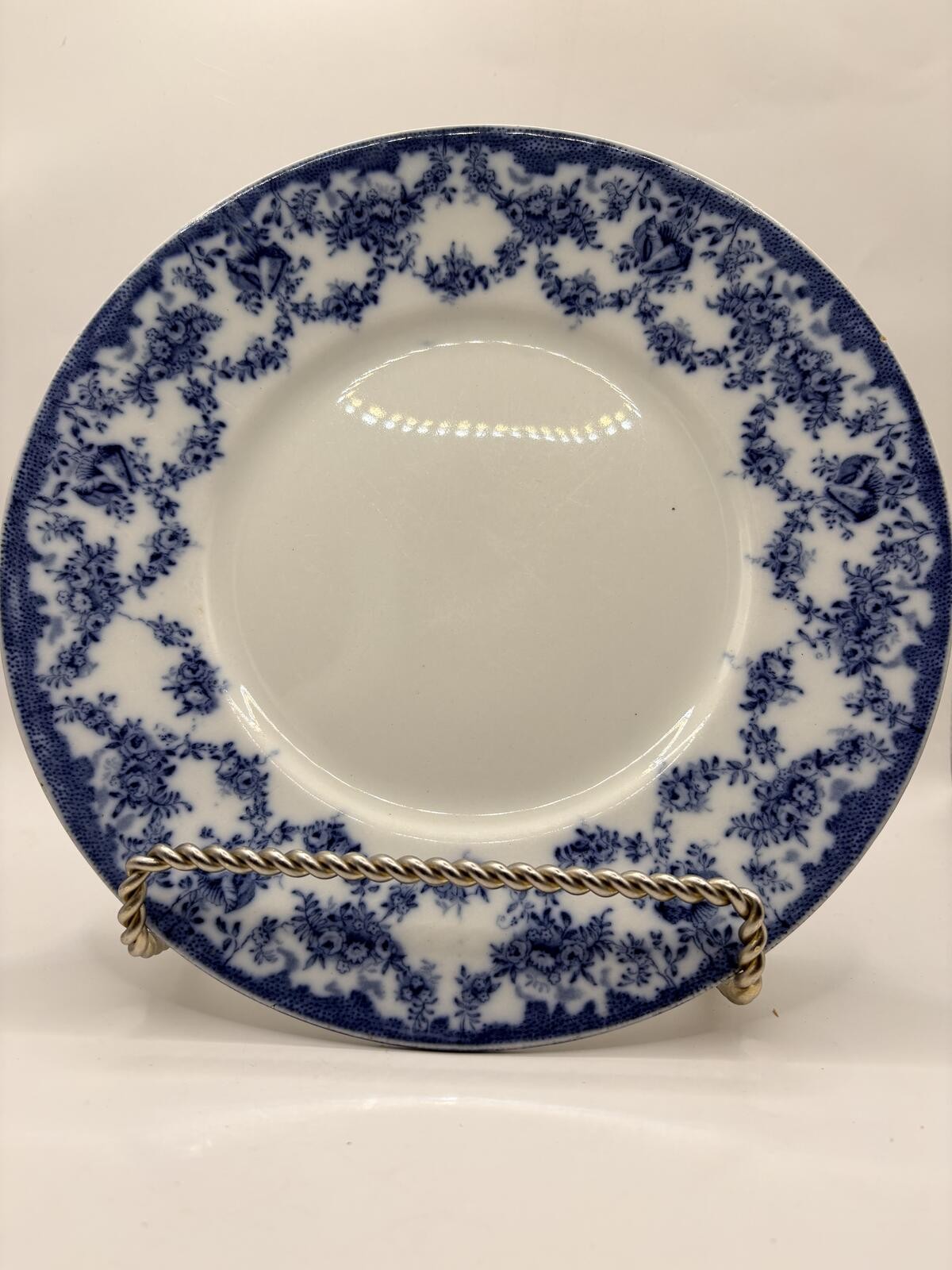 Antique Royal Doulton Audley Flow Blue Salad Luncheon Plate England 1902-1922