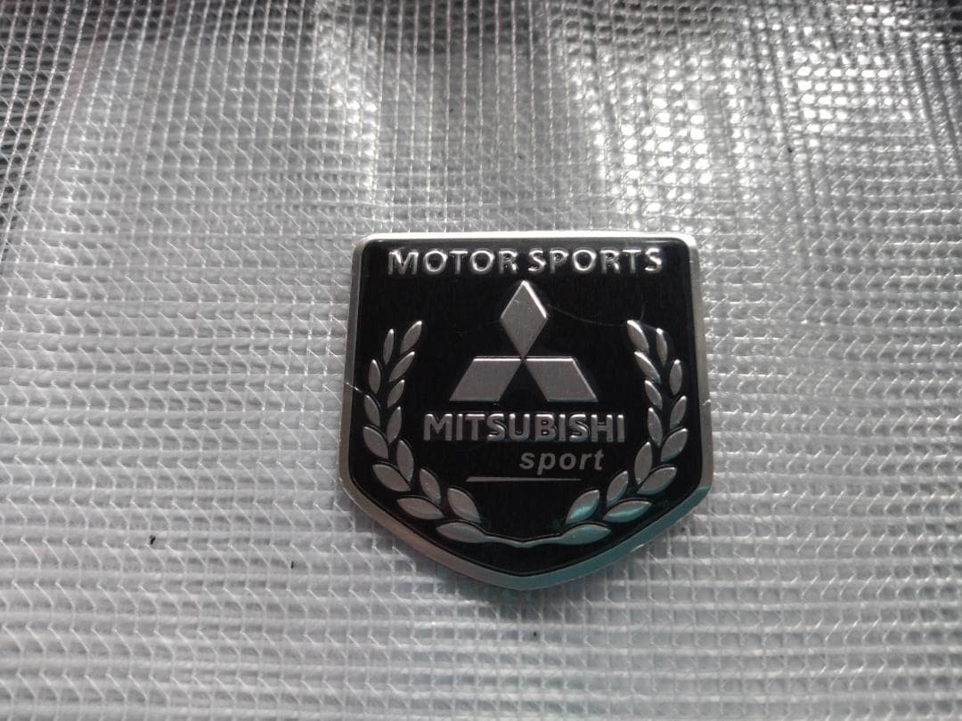 MITSUBISHI Home Base Type Emblem Plate Black