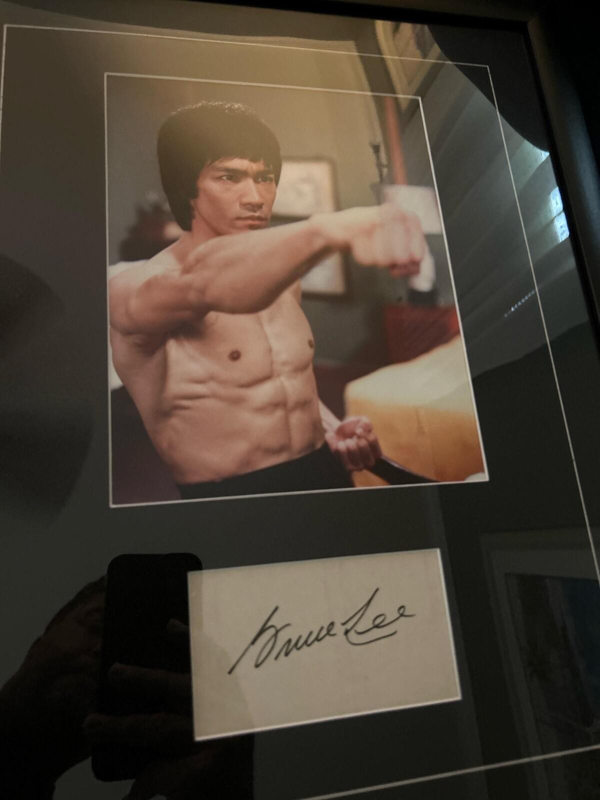 Bruce Lee Martial Arts Legend Signed Autographed Framed 14×18 Photo Display COA