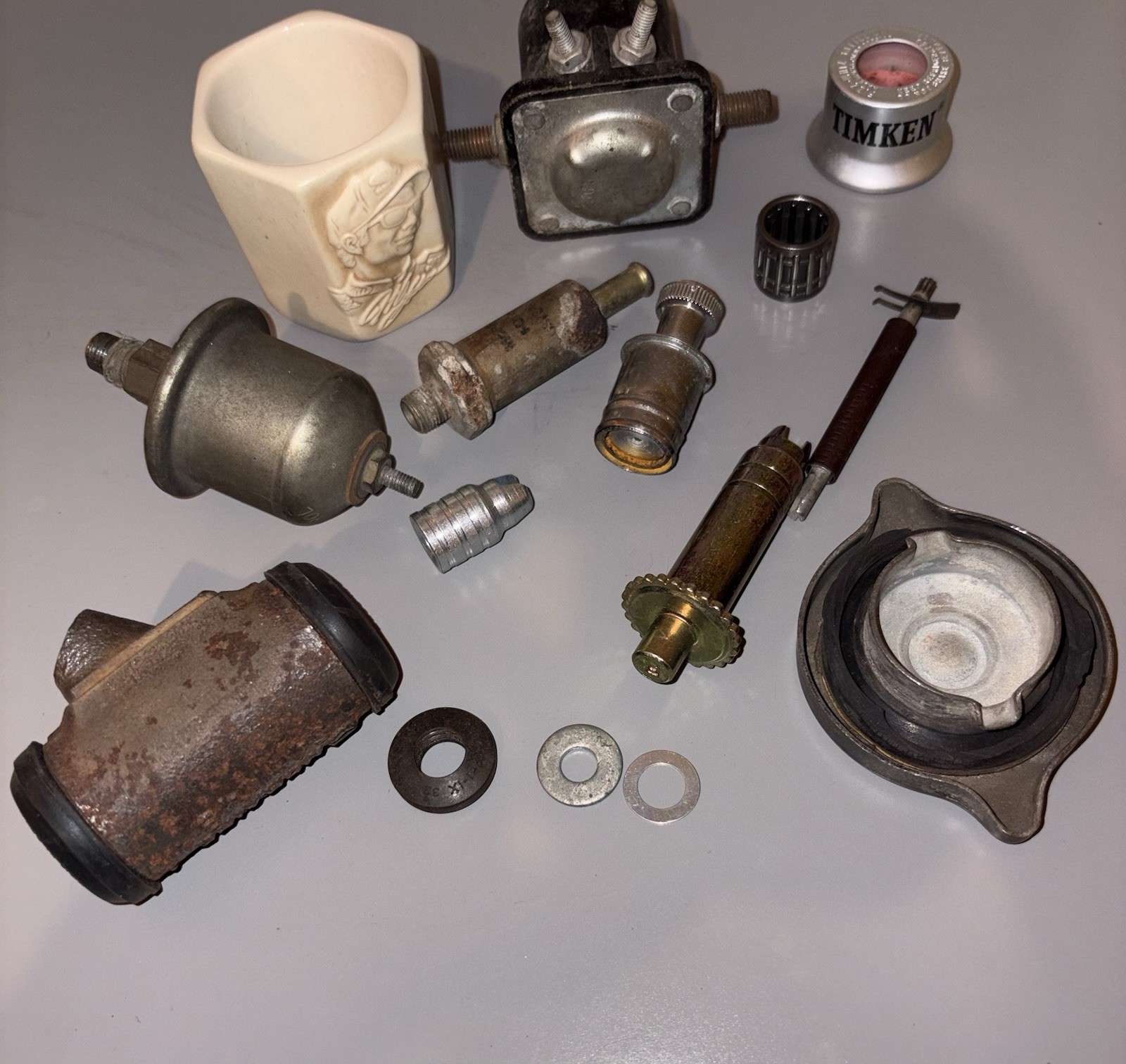 Vintage Mechanic’s Junk Drawer Lot – Garage Finds, Car Parts & Collectibles