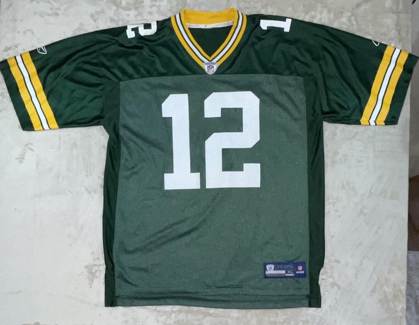 Reebok NFL Green Bay Packers Aaron Rodgers #12 Football Jersey Men’s Size XL