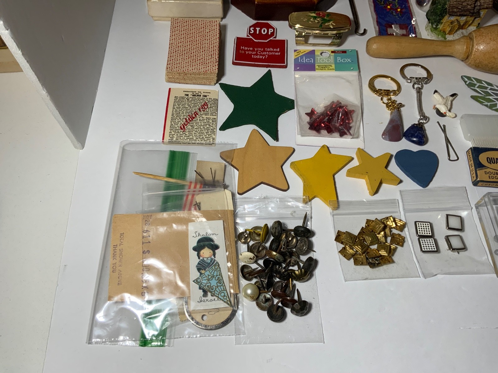 VTG Junk Drawer Lot Assemblage Art Mixed Media Crafts 2.5# Magnets Cribbage Pins