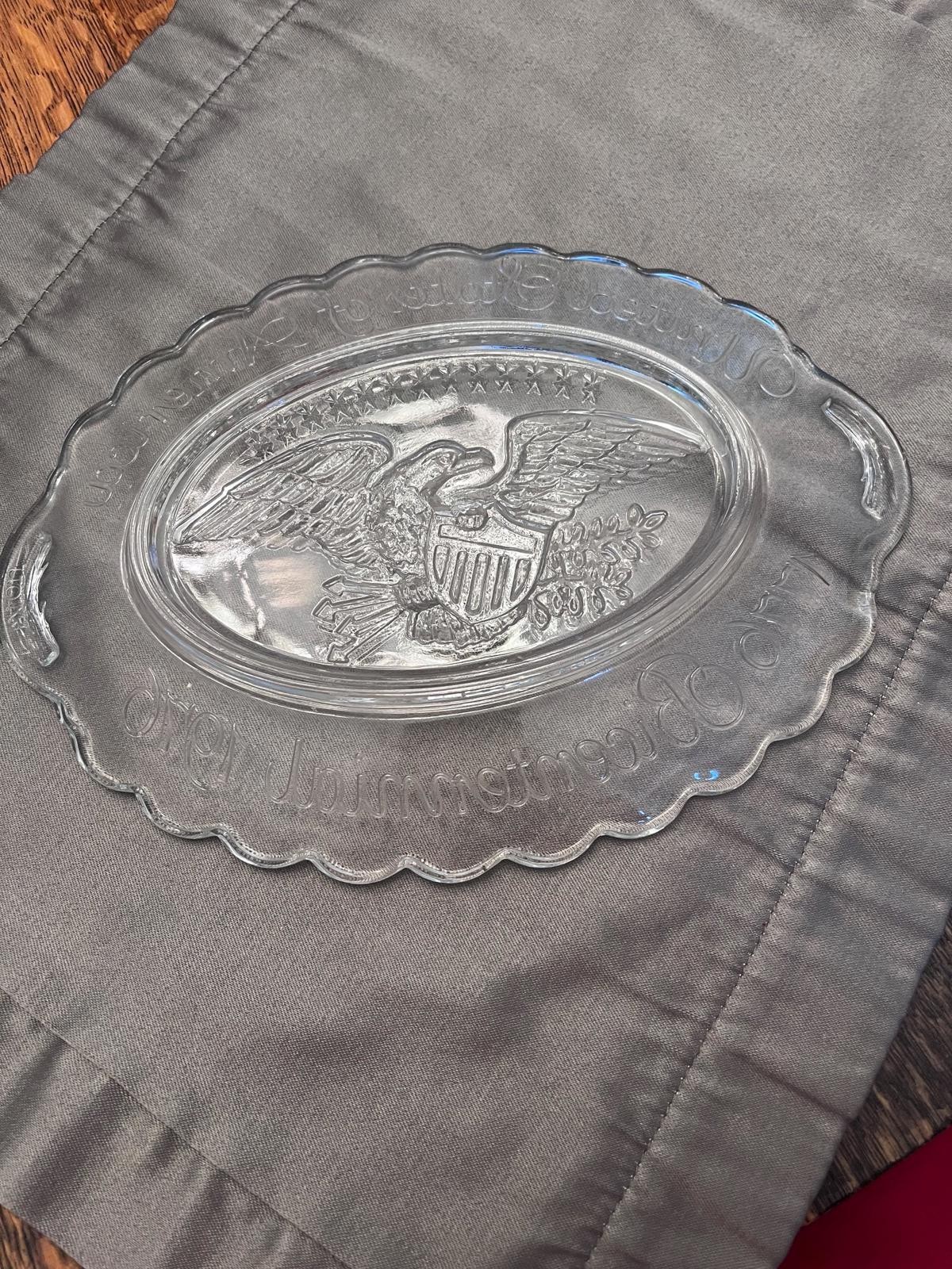 Avon 1776-1976 Bicentennial Plate | Eagle Shield Soap Dish | USA Collectible