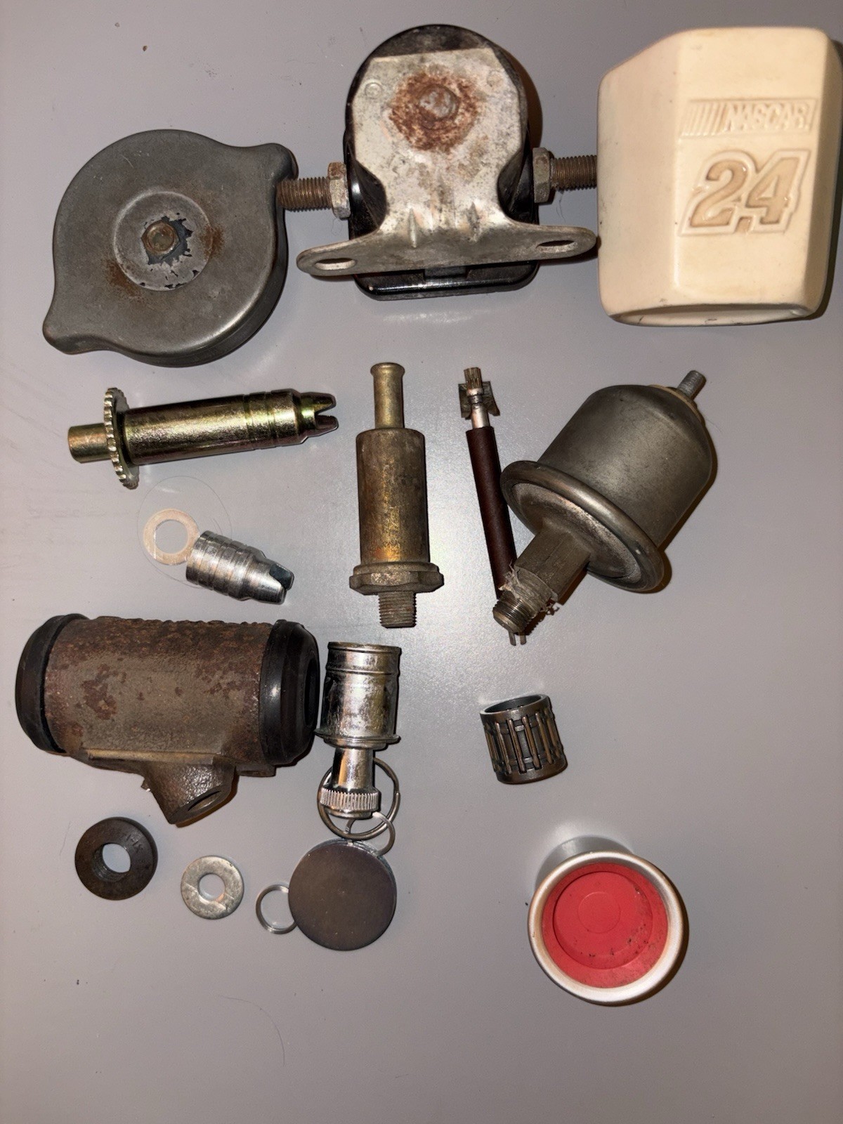 Vintage Mechanic’s Junk Drawer Lot – Garage Finds, Car Parts & Collectibles
