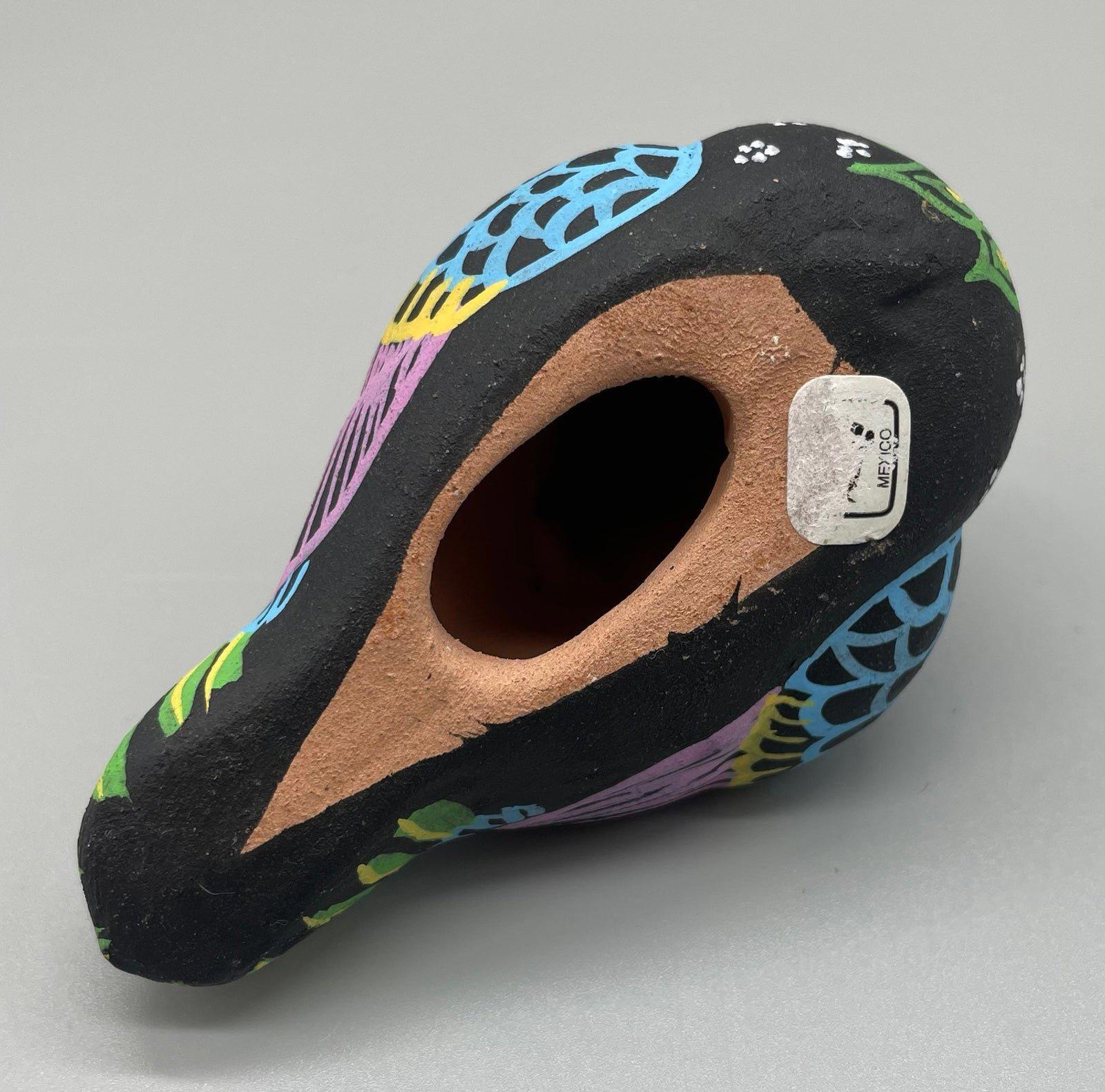 Colorful Hand-Painted Owl Decorative Figurine Made in Mexico
