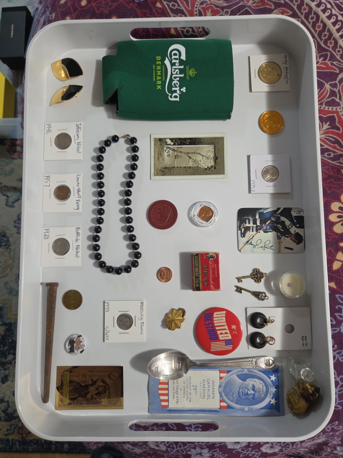 vintage junk drawer silver coins lot