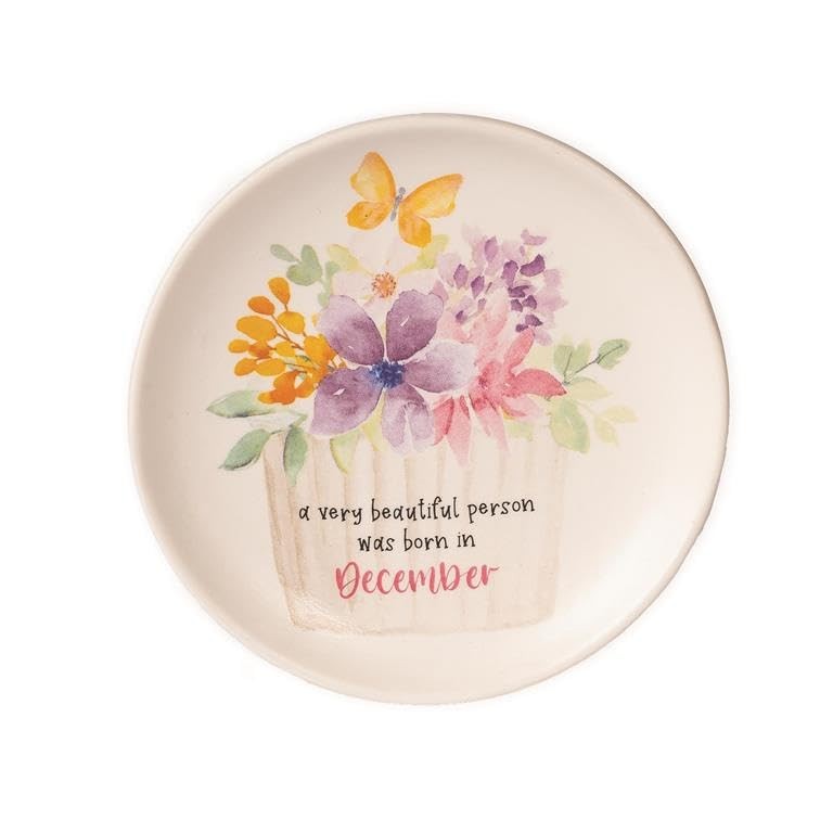 Blossom Bucket December Floral Birthday Cupcake Tray, 4-Inch, Multicolor