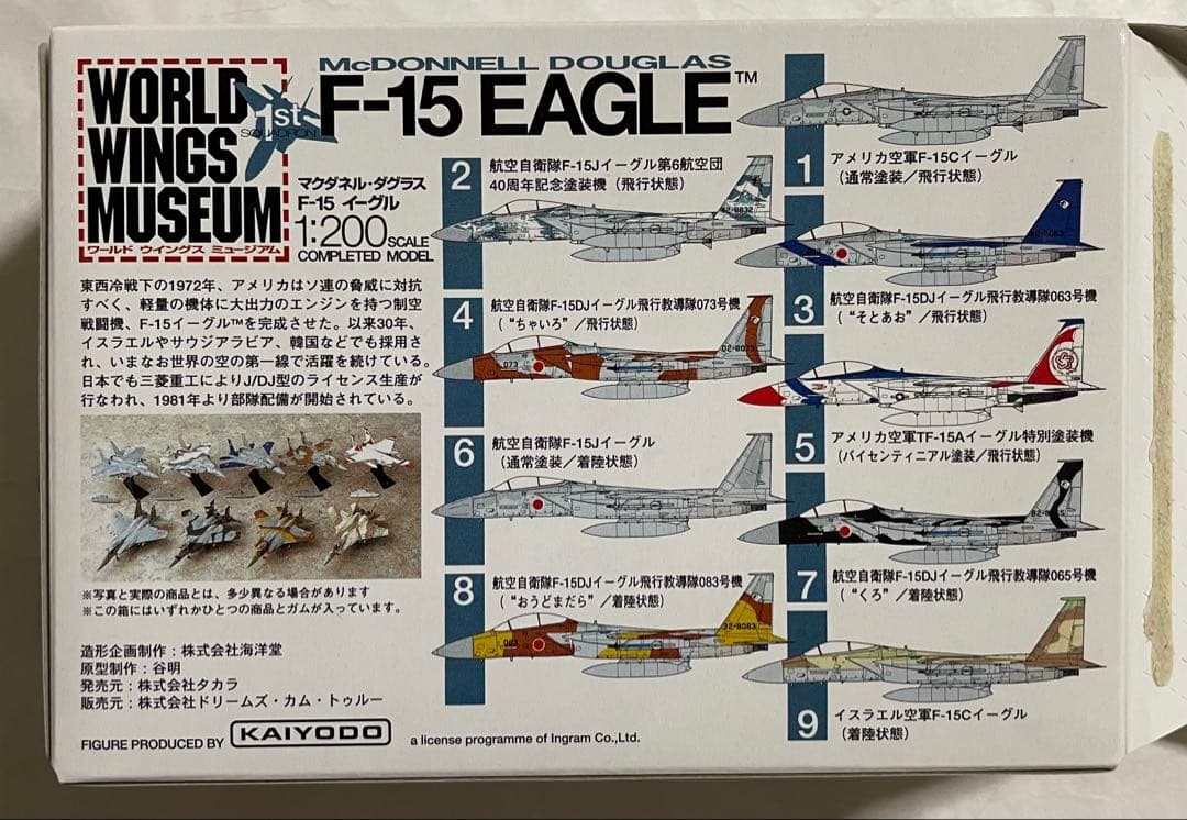 1/200 F-15 EAGLE World Wings Museum All 9 types