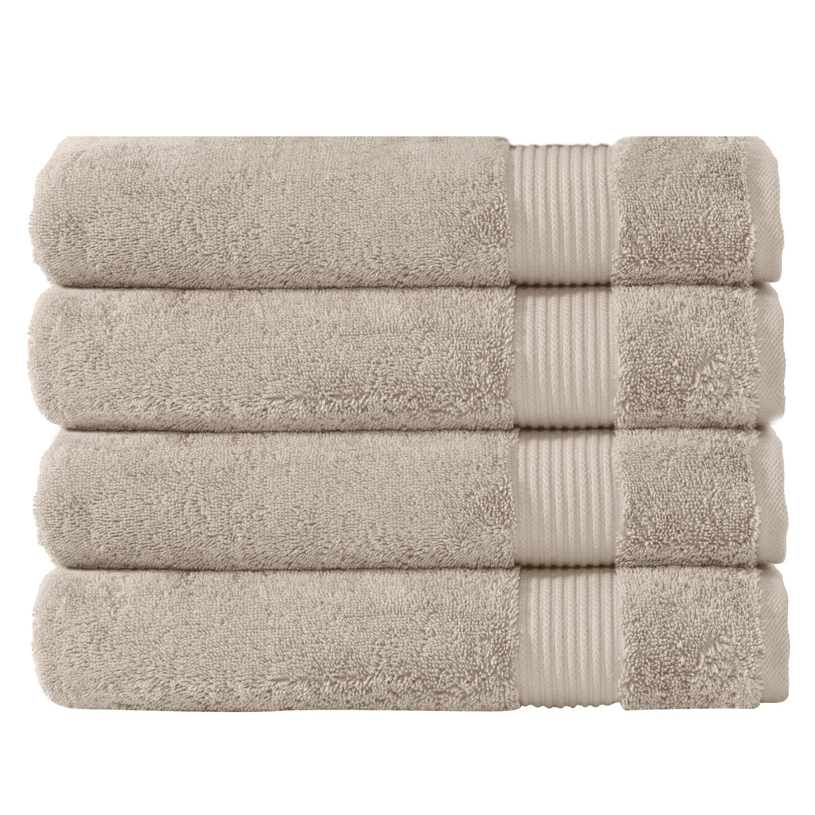 Classic Turkish Towels 4 Piece Bath Set Beige 100% Cotton 30×54 Spa Towels