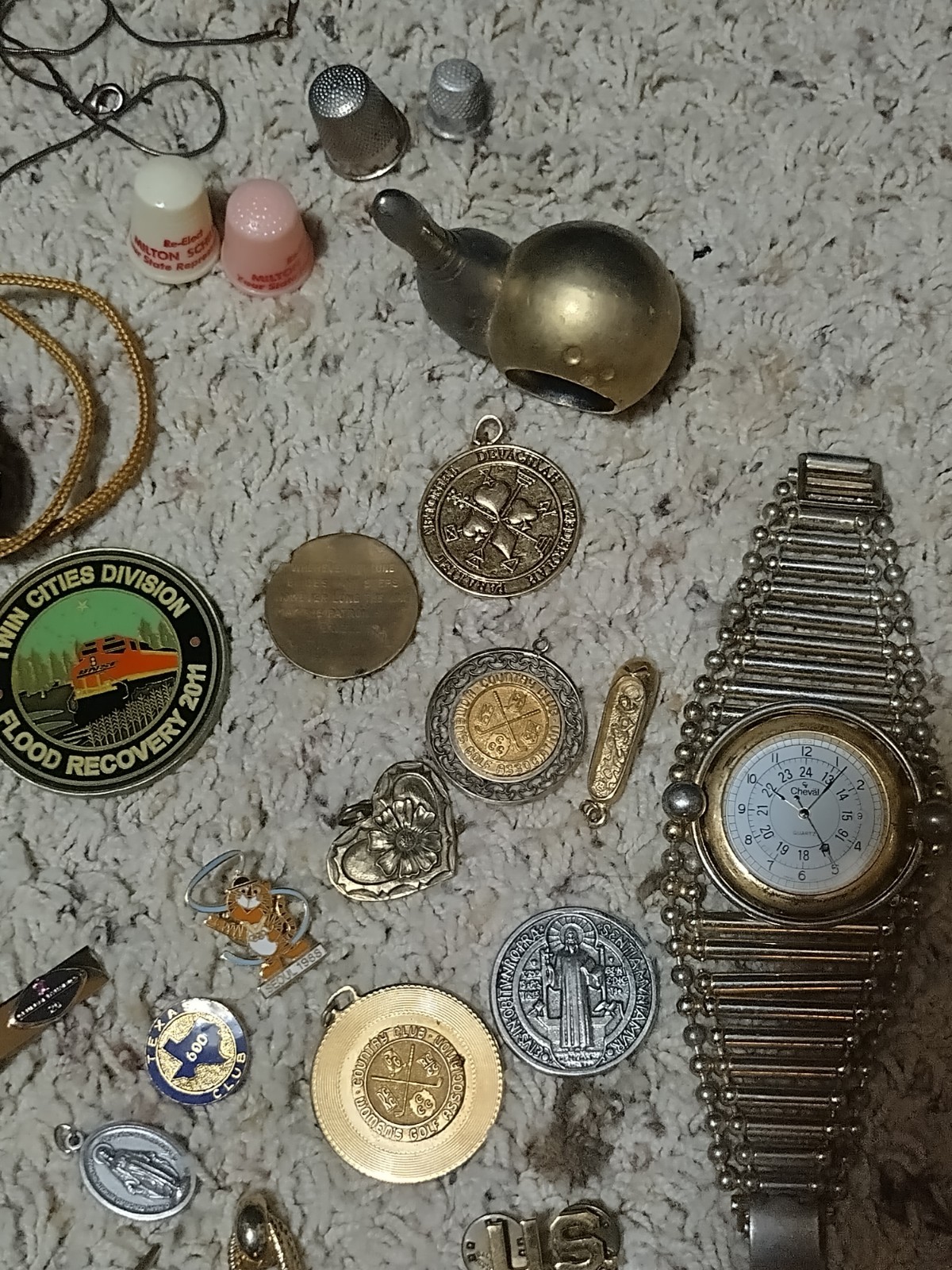 Vintage Treasure Collectible Lot, Resellers, Jewelry, Brass Buttons, Coins Etc.