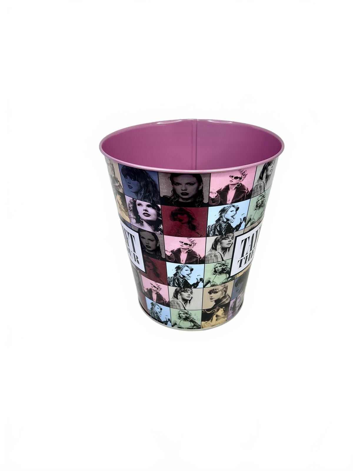 Taylor Swift The Eras Tour Merch 8″ Metal Popcorn Swifties Wastebasket NEW