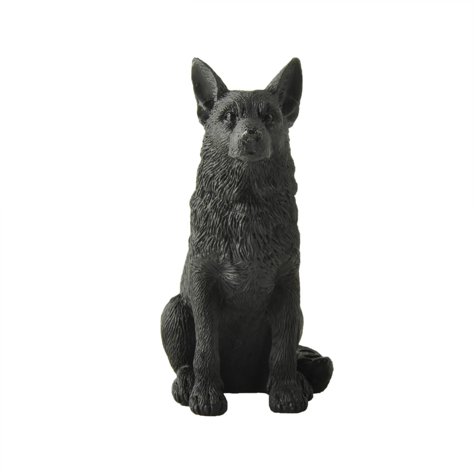 JFSM 3.5″ Black German Shepherd Figurine Resin Dog Gift Home Office Decor