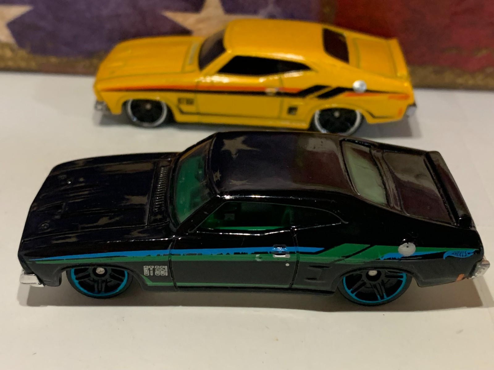 HOT WHEELS 1973 FORD FALCON XB X2. YELLOW & BLACK