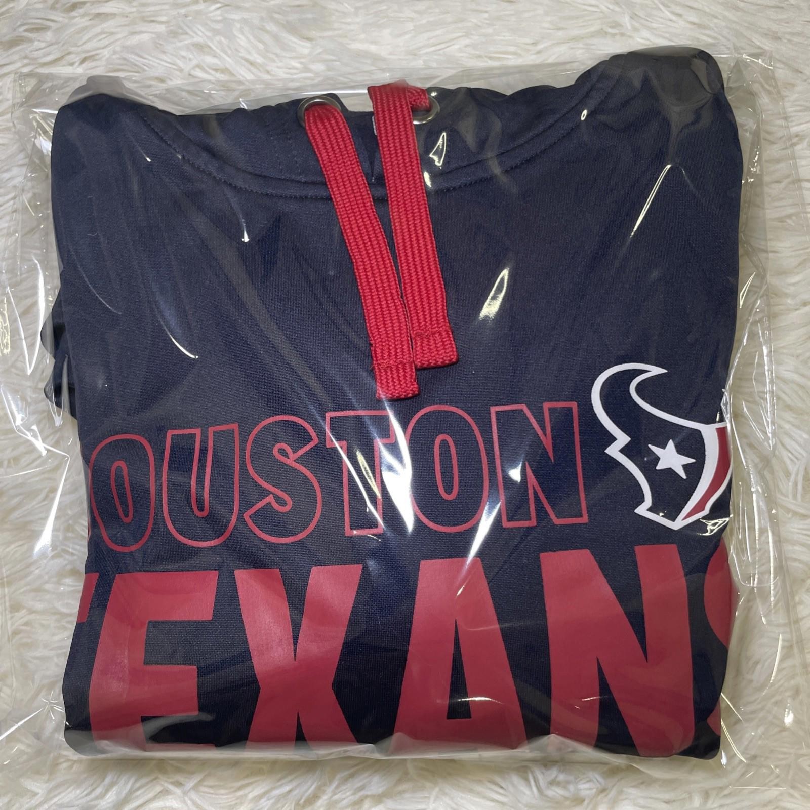 NFL Team Apparel Houston Texans Hoodie Adult Unisex Size Medium Navy Blue & Red