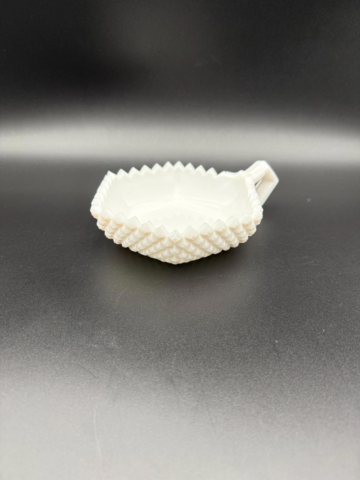 Vintage Westmoreland White English Hobnail Milk Glass Candy Dish